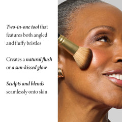 Dual-Ended Blush + Bronzer Brush